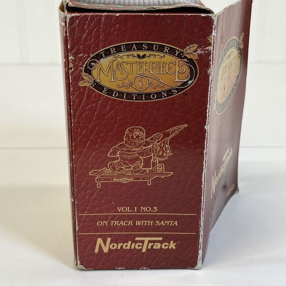 Enesco 1997 Masterpiece On track With Santa Christmas Ornament Santa NordicTrack - Picture 10 of 10